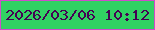 文字の大きさ：2、枠の色：d04bcb、背景の色：31d163、文字の色：440153 無料ブログパーツのブログ時計