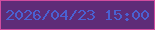 文字の大きさ：4、枠の色：d04c9f、背景の色：5e2c78、文字の色：4a61d2 無料ブログパーツのブログ時計
