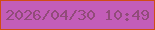 文字の大きさ：4、枠の色：d04d14、背景の色：c35db8、文字の色：914b7a 無料ブログパーツのブログ時計