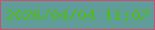 文字の大きさ：3、枠の色：d04d72、背景の色：619d98、文字の色：4ebb16 無料ブログパーツのブログ時計