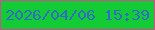 文字の大きさ：4、枠の色：d04d95、背景の色：13cb34、文字の色：306dc5 無料ブログパーツのブログ時計
