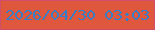 文字の大きさ：5、枠の色：d04e69、背景の色：df583d、文字の色：377ec5 無料ブログパーツのブログ時計