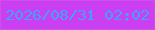 文字の大きさ：1、枠の色：d04ee8、背景の色：ca3ff2、文字の色：40a2f8 無料ブログパーツのブログ時計
