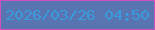 文字の大きさ：1、枠の色：d050bd、背景の色：5875b1、文字の色：399bdb 無料ブログパーツのブログ時計