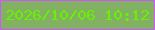 文字の大きさ：5、枠の色：d055fd、背景の色：83b163、文字の色：68f201 無料ブログパーツのブログ時計