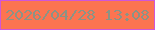 文字の大きさ：3、枠の色：d056d8、背景の色：fc7451、文字の色：8c9385 無料ブログパーツのブログ時計
