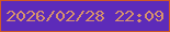 文字の大きさ：1、枠の色：d05924、背景の色：5d2bb9、文字の色：d6926c 無料ブログパーツのブログ時計