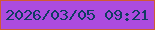 文字の大きさ：2、枠の色：d05b33、背景の色：ac4bdf、文字の色：103c62 無料ブログパーツのブログ時計