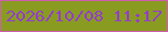文字の大きさ：3、枠の色：d05eb0、背景の色：8a9b21、文字の色：923cd0 無料ブログパーツのブログ時計