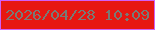 文字の大きさ：1、枠の色：d060f5、背景の色：e71711、文字の色：797a75 無料ブログパーツのブログ時計