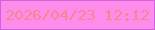 文字の大きさ：1、枠の色：d062df、背景の色：fd8ceb、文字の色：f2888d 無料ブログパーツのブログ時計