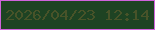 文字の大きさ：5、枠の色：d063dc、背景の色：1e4323、文字の色：485329 無料ブログパーツのブログ時計