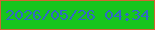 文字の大きさ：5、枠の色：d06532、背景の色：16c51d、文字の色：3169c4 無料ブログパーツのブログ時計