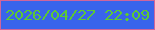 文字の大きさ：5、枠の色：d0659b、背景の色：3964eb、文字の色：5cc835 無料ブログパーツのブログ時計