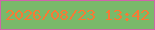 文字の大きさ：2、枠の色：d065aa、背景の色：7ab96a、文字の色：f87935 無料ブログパーツのブログ時計