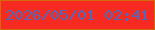 文字の大きさ：3、枠の色：d06a0a、背景の色：f72a21、文字の色：5069ba 無料ブログパーツのブログ時計