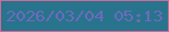 文字の大きさ：1、枠の色：d06a99、背景の色：28748c、文字の色：6d6abe 無料ブログパーツのブログ時計