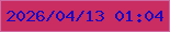 文字の大きさ：2、枠の色：d06aa2、背景の色：c92d62、文字の色：1a07c0 無料ブログパーツのブログ時計