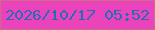 文字の大きさ：3、枠の色：d06b87、背景の色：eb43bb、文字の色：276bb4 無料ブログパーツのブログ時計