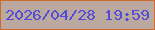 文字の大きさ：5、枠の色：d06c2b、背景の色：bba89f、文字の色：524cd6 無料ブログパーツのブログ時計