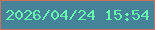 文字の大きさ：4、枠の色：d06f5c、背景の色：458498、文字の色：69ffb1 無料ブログパーツのブログ時計