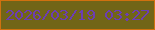 文字の大きさ：1、枠の色：d0710f、背景の色：716517、文字の色：6c3db2 無料ブログパーツのブログ時計