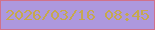 文字の大きさ：5、枠の色：d0718b、背景の色：ad98de、文字の色：c6a84e 無料ブログパーツのブログ時計