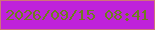 文字の大きさ：4、枠の色：d07379、背景の色：bf22da、文字の色：6e7e1f 無料ブログパーツのブログ時計