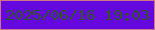 文字の大きさ：3、枠の色：d07487、背景の色：6408de、文字の色：2f532e 無料ブログパーツのブログ時計