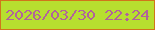 文字の大きさ：2、枠の色：d0761a、背景の色：b7df2f、文字の色：b1639b 無料ブログパーツのブログ時計