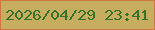 文字の大きさ：1、枠の色：d07642、背景の色：c7ad5f、文字の色：387128 無料ブログパーツのブログ時計