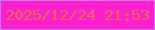 文字の大きさ：1、枠の色：d078e7、背景の色：fc1fcf、文字の色：ee6b50 無料ブログパーツのブログ時計