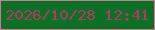 文字の大きさ：2、枠の色：d07991、背景の色：087125、文字の色：b53765 無料ブログパーツのブログ時計
