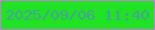 文字の大きさ：3、枠の色：d079e1、背景の色：1ee421、文字の色：4d9c9e 無料ブログパーツのブログ時計