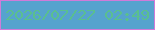 文字の大きさ：4、枠の色：d07bd9、背景の色：56a3ce、文字の色：5abf8f 無料ブログパーツのブログ時計