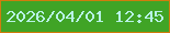 文字の大きさ：3、枠の色：d07c0e、背景の色：40a426、文字の色：b8f2e6 無料ブログパーツのブログ時計