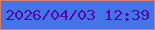 文字の大きさ：1、枠の色：d07e76、背景の色：4574e7、文字の色：4d0ba8 無料ブログパーツのブログ時計