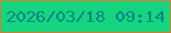 文字の大きさ：3、枠の色：d07f31、背景の色：15d67e、文字の色：08858a 無料ブログパーツのブログ時計