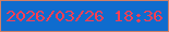 文字の大きさ：5、枠の色：d07f67、背景の色：0f6cce、文字の色：fb3f54 無料ブログパーツのブログ時計