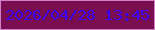 文字の大きさ：5、枠の色：d082c9、背景の色：7a0e50、文字の色：3703f2 無料ブログパーツのブログ時計