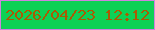文字の大きさ：2、枠の色：d082df、背景の色：0dd155、文字の色：aa5a04 無料ブログパーツのブログ時計