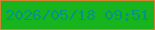 文字の大きさ：1、枠の色：d08331、背景の色：17b41d、文字の色：039584 無料ブログパーツのブログ時計