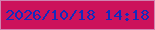 文字の大きさ：4、枠の色：d083b0、背景の色：cc115b、文字の色：122bbd 無料ブログパーツのブログ時計