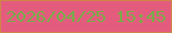 文字の大きさ：3、枠の色：d0854a、背景の色：e45c7d、文字の色：79ab4b 無料ブログパーツのブログ時計