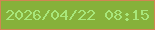 文字の大きさ：3、枠の色：d08553、背景の色：86b13a、文字の色：a8e67a 無料ブログパーツのブログ時計