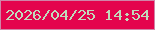 文字の大きさ：2、枠の色：d085a8、背景の色：e4044d、文字の色：c1dabb 無料ブログパーツのブログ時計