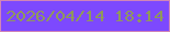 文字の大きさ：3、枠の色：d085b7、背景の色：7d49fe、文字の色：90985c 無料ブログパーツのブログ時計
