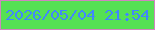 文字の大きさ：2、枠の色：d085c0、背景の色：55e154、文字の色：4187fc 無料ブログパーツのブログ時計