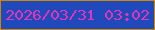 文字の大きさ：4、枠の色：d08600、背景の色：2049bc、文字の色：e236b8 無料ブログパーツのブログ時計