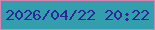 文字の大きさ：1、枠の色：d086b0、背景の色：339ead、文字の色：2c2696 無料ブログパーツのブログ時計